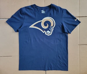The Nike Tee Athletic Cut NFL Los Angeles Rams Blue Gold T-Shirt Size Large NWOT - Picture 1 of 18
