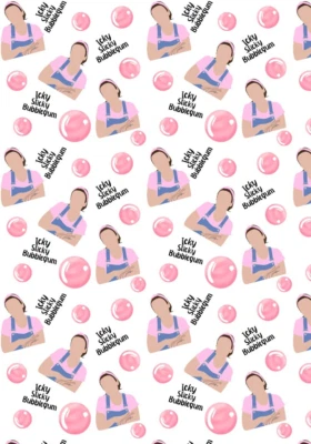 MS RACHEL Birthday Gift Wrap - Ms Rachel Birthday Wrapping Paper - White