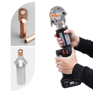Electric Hydraulic Plier Battery Powered Crimper Crimping Tool 12 Dies 10-300mm2 - Picture 1 of 18