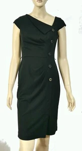 Sexy Retro Mod Pequeño Vestido Negro Casa Blanca Mercado Negro Talla 2 - Imagen 1 de 5
