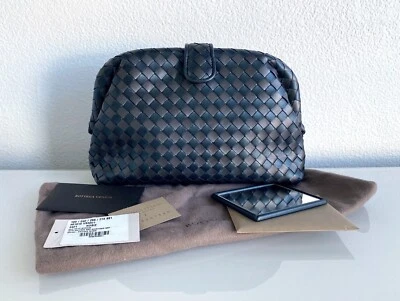 RARE! NWT! NEW! BOTTEGA VENETA Lauren Bag 1980 Black Brown Handbag Clutch Purse - Image 1 of 4