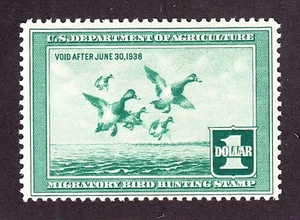 US RW4 $1 Duck Hunting Mint F-VF OG LH SCV $135 - Picture 1 of 2