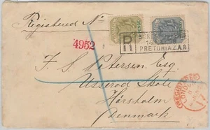 51997 - South Africa - POSTAL HISTORY - REGISTRERED COVER to DENMARK 1897 - Imagen 1 de 1