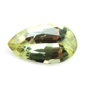 Certified Natural Unheated Ceylon Yellow Sapphire 0.72ct VS Sri Lanka Pear - Picture 1 of 3