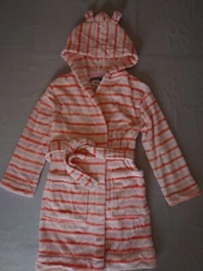 joules 5-6Y girls Constell Coral Stripe Soft Dressing Gown - Picture 1 of 10
