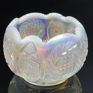 Fenton White Opalescent Rose Bowl #2789FM French Opal - Picture 1 of 12
