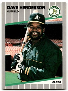 1989 FLEER DAVE HENDERSON OAKLAND ATHLETICS #10