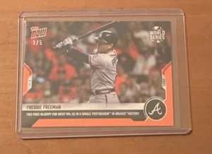 2021 TOPPS NOW #1039 FREDDIE FREEMAN - NUMBERED 3/5 ORANGE PARALLEL - Bild 1 von 2