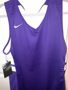 MENS NIKE BASKETBALL JERSEY-Tank AA0081-110 2XL Purple White Reversible - Picture 1 of 4