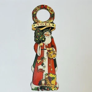 De colección Feliz Viejo Mundo Santa Noel Navidad Puerta Perilla Colgador 14” Janet Stever - Imagen 1 de 15