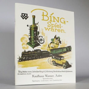 Bing Katalog (catalog) 1927- tin plate trains-cars -ships -steam engines reprint - Bild 1 von 10
