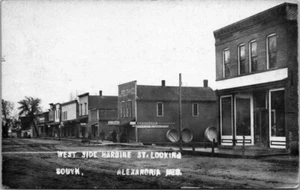ALEXANDRIA NEBRASKA NB Harbine Street RPPC Real Photo Postcard Unposted  - Picture 1 of 2