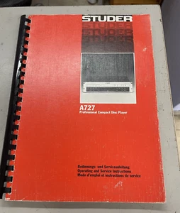 STUDER A727 Service + Operating Manual komplett Ersatzteile Technische Daten - Bild 1 von 2