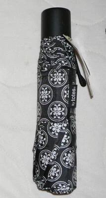 Paraguas Manual Raines Totes Grande L Cobertura Compacto Isotoner Negro Floral Foto 1 de 4