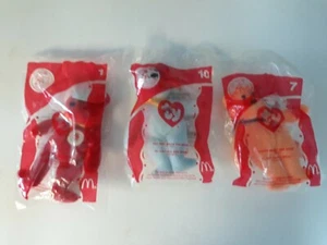 2004 Mcdonalds Happy Meal Ty 25th Beanie Bear Toys. NIP, #1 #7 and #10 - Picture 1 of 10