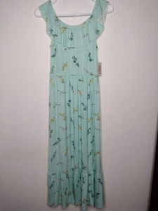 NWT Stitch Fix Bailey Lane Girl's Aqua Floral/Long Dress Size L(12-14) - Picture 1 of 5
