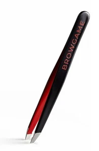 BROWGAME COSMETICS Signature Slanted Tweezer Red - Picture 1 of 1