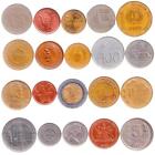 SET OF 20 COINS FROM LATIN AMERICA, AFRICA, ASIA, AND MIDDLE EAST