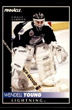 1992-93 PINNACLE FRENCH WENDELL YOUNG TAMPA BAY LIGHTNING #381