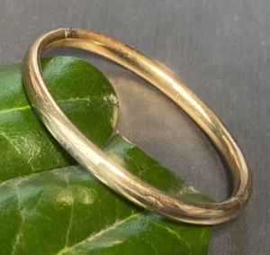 Vintage Bangle Bracelet 14K Gold Filled Estate Fine Jewelry Pre-owned LAP 5" XXS - Picture 1 of 20