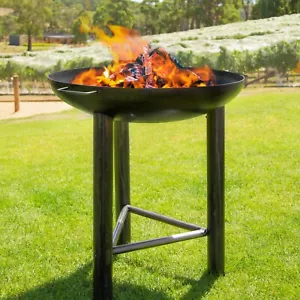 La Hacienda Firepit 80cm Diameter Steel + Grill Surface Accessory Included - Picture 1 of 12