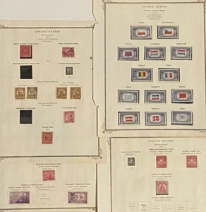 LOT DE TIMBRES MIXTES ANTQUE & VINTAGE ÉTATS-UNIS - COLLECTION DE TIMBRES - Photo 1/10