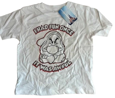 Camiseta Disney Grumpy Del Sol Niños T4 Blanca Manga Corta Cambios Color Nueva Con Etiquetas Foto 1 de 4