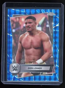 2025 Topps Chrome WWE Dion Lennox Blue Geometric Refractor #7/99 - Picture 1 of 2