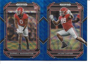 2023 Prizm Draft Picks 2 Blue Wave #/249 parallels w/Jalen Carter/Darnell