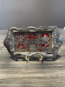 Vintage japanisches Drachentablett doppelseitig 11" schwer - Bild 1 von 14