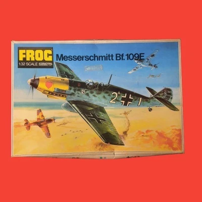 VERY OLD & RARE FROG Messerschmitt Bf.109E WWII Fighter 1/32 Scale Plastic Kit. - Immagine 1 di 4