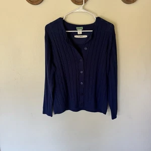 Maglione cardigan Sara Morgan blu navy con bottoni taglia XL - Foto 1 di 6