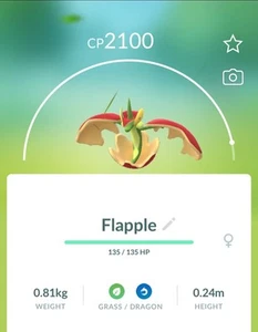 1x Flapple Trade Pokémon Go - Picture 1 of 1