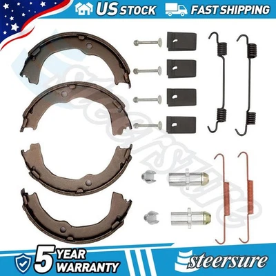 Kit de ferragens de freio de estacionamento sapata de freio de estacionamento compatível com Cadillac SRX 2010-2016 - Imagem 1 de 2