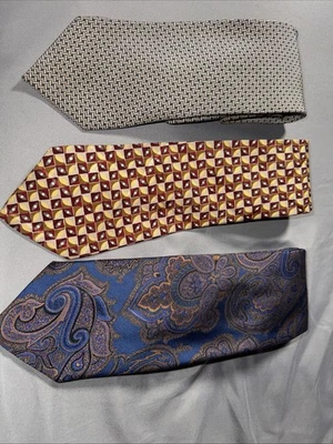 Lote de 3 corbatas Barney's New York 100 % seda Foto 1 de 4