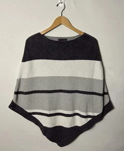 Barefoot Dreams Poncho Womens One Size CozyChic Ultra Lite Striped BDWCU1966 - Picture 1 of 7