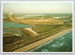 Postcard Aerial View Launch Pad Kennedy Space Center Merritt Island Florida - Picture 1 of 2