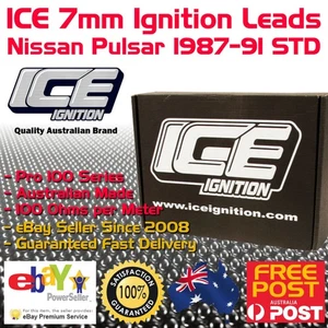 ICE 7mm Ignition Spark Plug Leads Nissan Pulsar N13 Series 1.6-1.8L 16LF 1987-91 - Picture 1 of 1