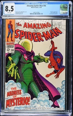 Amazing Spider-Man No66 (1968) - Mysterio & Green Goblin Appearance - CGC 8.5 WP - Изображение 1 из 2
