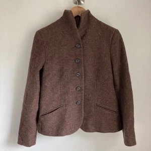 Chaps women’s wool blend brown coat size 10 Preowned - Picture 1 of 8