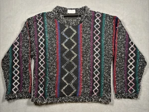 Suéter de lana vintage Allen Wah para hombre grande azteca occidental cordero - Imagen 1 de 9