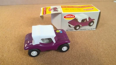 Tiny Tonka # 503- Fun Buggy  4 1/2" Purple White w/ Original Box - Image 1 of 4