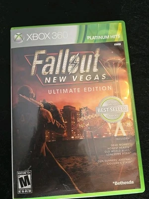XBOX 360 FALLOUT New Vegas Ultimate Edition Game Case Instrs  2 DVD CLEAN - Image 1 of 4