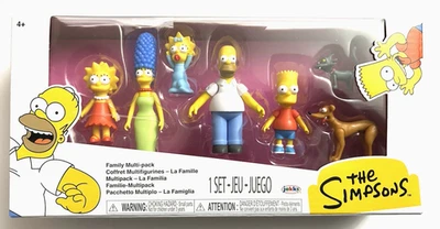"Los Simpson" Homer Marge Bart Lisa Maggie & mascotas (juego de 7), 2,5" Jakks Nuevo Foto 1 de 4