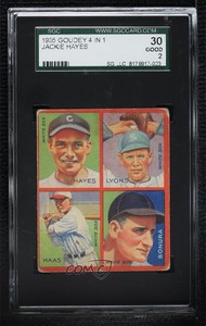1935 Goudey 4-in-1 R321 Ted Lyons Mule Haas Zeke Bonura Jackie Hayes SGC 30 HOF