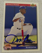 AUTOGRAPHED 1992 Upper Deck #11 Donald Harris SR