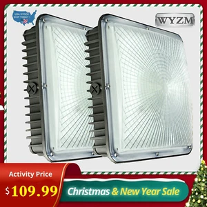 2X 70W LED Gas Station Canopy Ceiling Light High Bay Carport Parking Garage Lamp - Picture 1 of 6