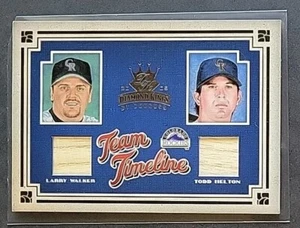 Larry Walker Todd Helton 2005 Diamond Kings #TT-15 Game Used #100/100 - MLB HOF - Picture 1 of 15