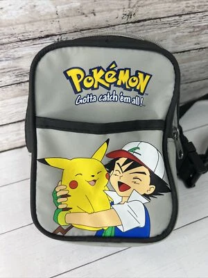 POKEMON Pikachu & Ash NINTENDO FANNY PACK / CARRYING CASE - RARE - PYRAMID 28” - Image 1 of 4