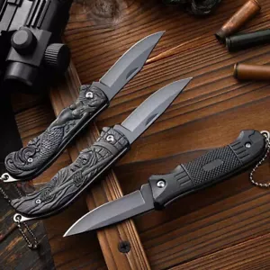 Folding Pocket knife Outdoor Camp Hiking Knives Portable EDC SmallKnife Keychain - Picture 1 of 14
